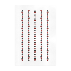 Las Vegas  Black and Red Casino Poker Card Shapes Art Print 19‘’x28‘’