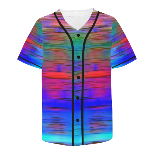 noisy gradient 1 by JamColors All Over Print Baseball Jersey for Men (Model T50)