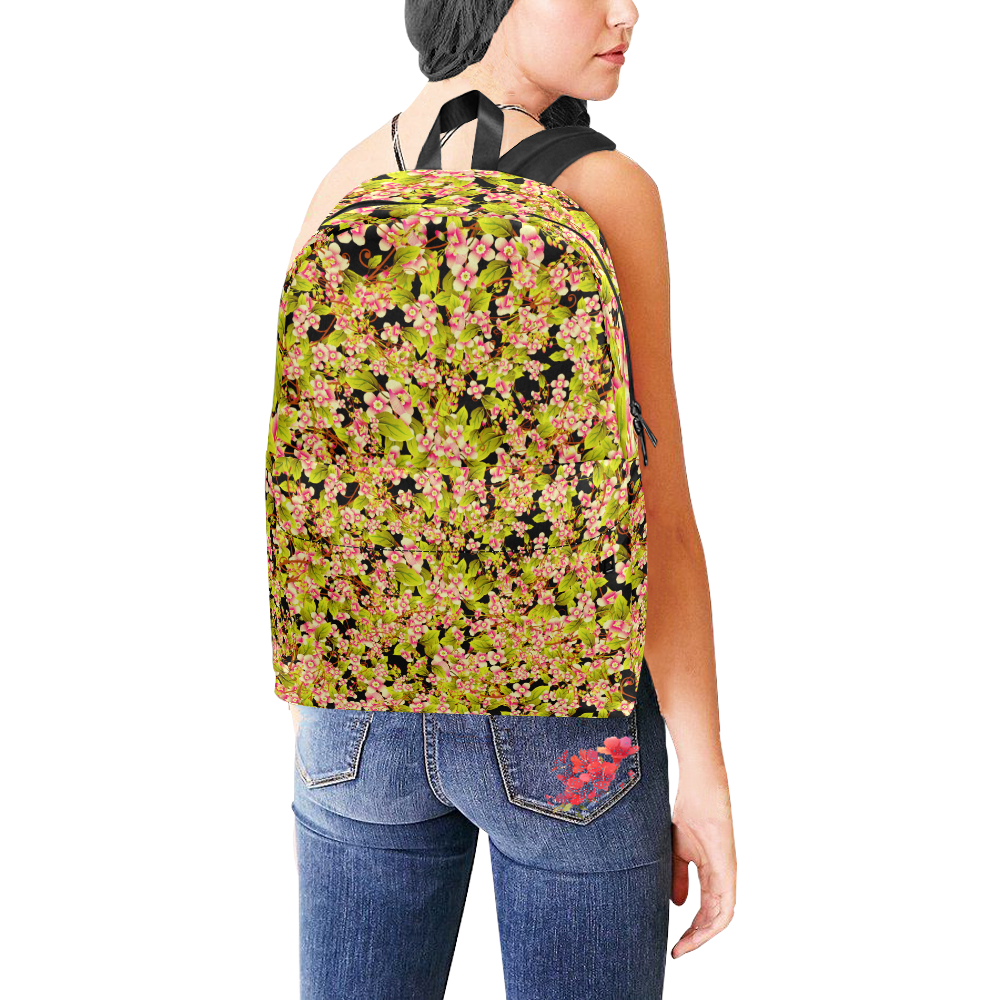 Flower Pattern Unisex Classic Backpack (Model 1673)