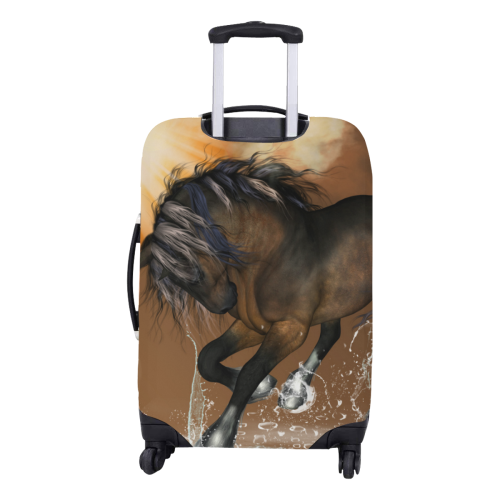 Wonderful horse with water splash Luggage Cover/Medium 22"-25"
