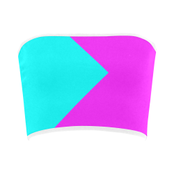 Bright Neon Blue / Pink Bandeau Top