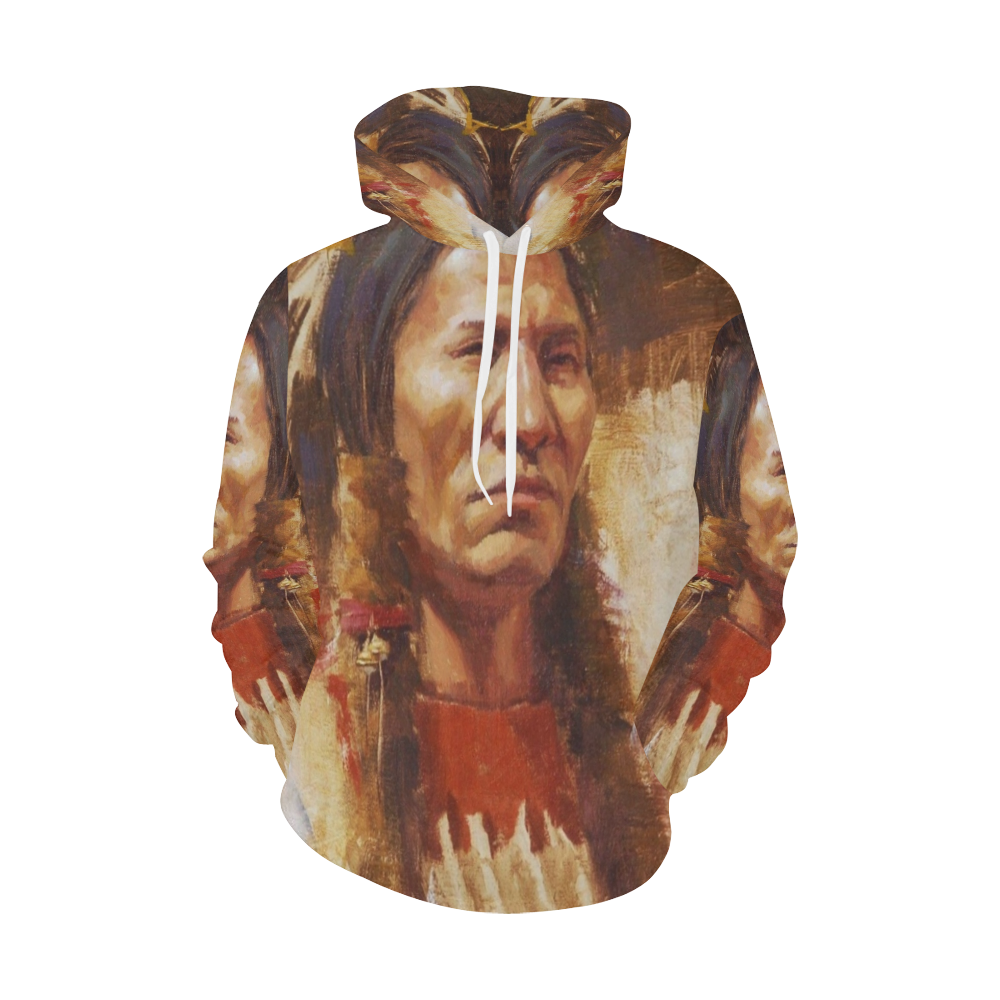 Native American All Over Print Hoodie for Men/Large Size (USA Size) (Model H13)
