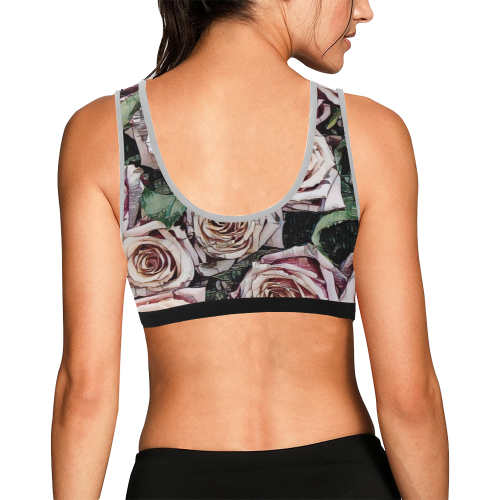 Impression Floral 9196 by JamColors Women's All Over Print Sports Bra (Model T52)