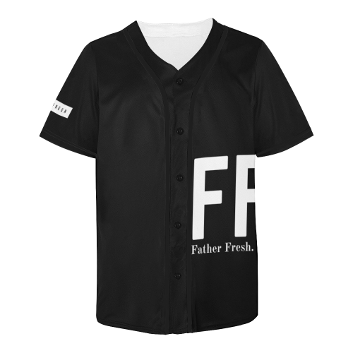 FF Minimalist White All Over Print Baseball Jersey for Men (Model T50)