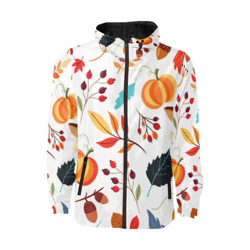 Autumn Mix All Over Print Quilted Windbreaker for Men (Model H35)