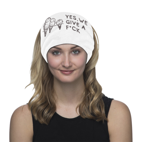 LeBiscuitBleu - Yes we Give a fCk white Multifunctional Headwear