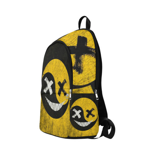 Woke Rave Smiley Gold Fabric Backpack for Adult (Model 1659)