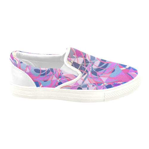 Summer Sunset Abstract * Purple Women's Unusual Slip-on Canvas Shoes (Model 019)