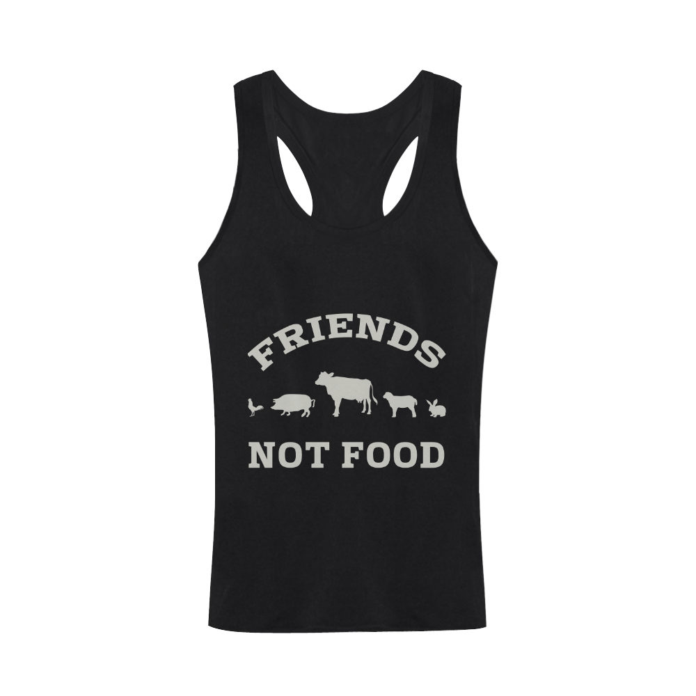 Friends Not Food (Go Vegan) Men's I-shaped Tank Top (Model T32)