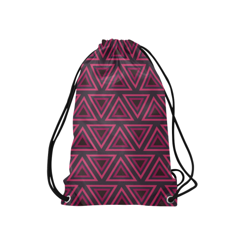 Tribal Ethnic Triangles Small Drawstring Bag Model 1604 (Twin Sides) 11"(W) * 17.7"(H)