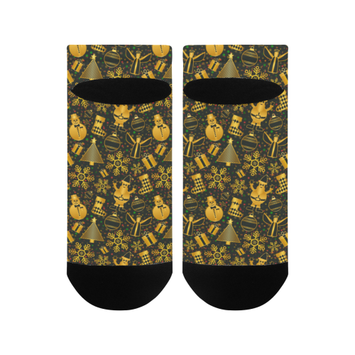Golden Christmas Icons Men's Ankle Socks