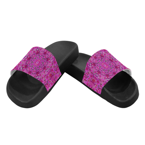 flowering and blooming to bring happiness Men's Slide Sandals (Model 057)