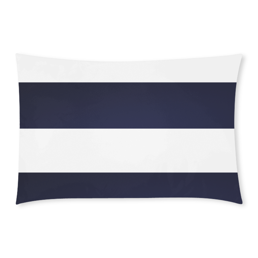 Blue White Stripes 3-Piece Bedding Set