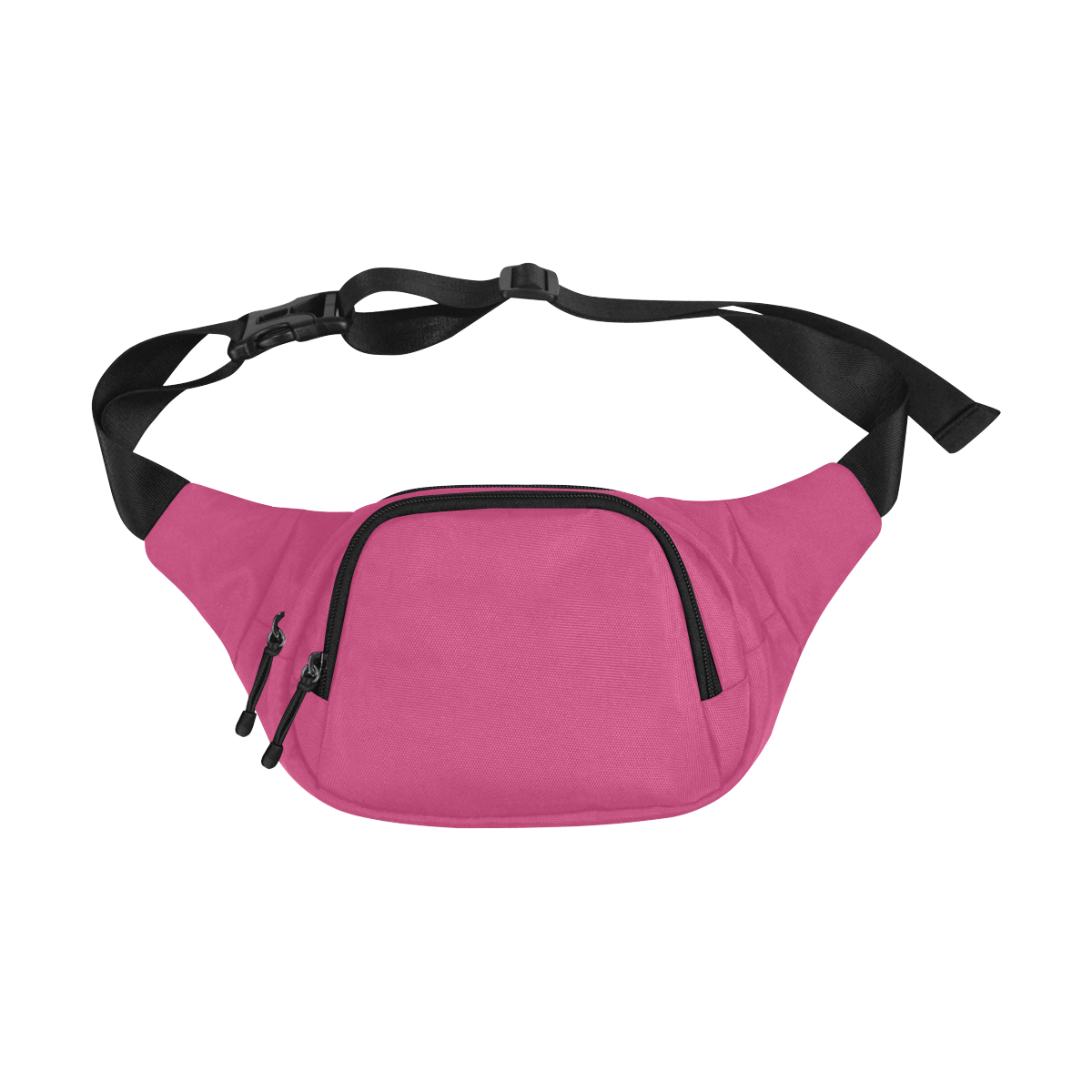 Color Solid Pink Peacock Fanny Pack/Small (Model 1677)