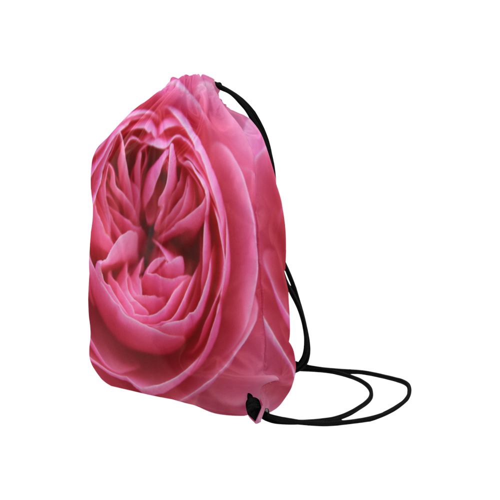 Rose Fleur Macro Large Drawstring Bag Model 1604 (Twin Sides)  16.5"(W) * 19.3"(H)