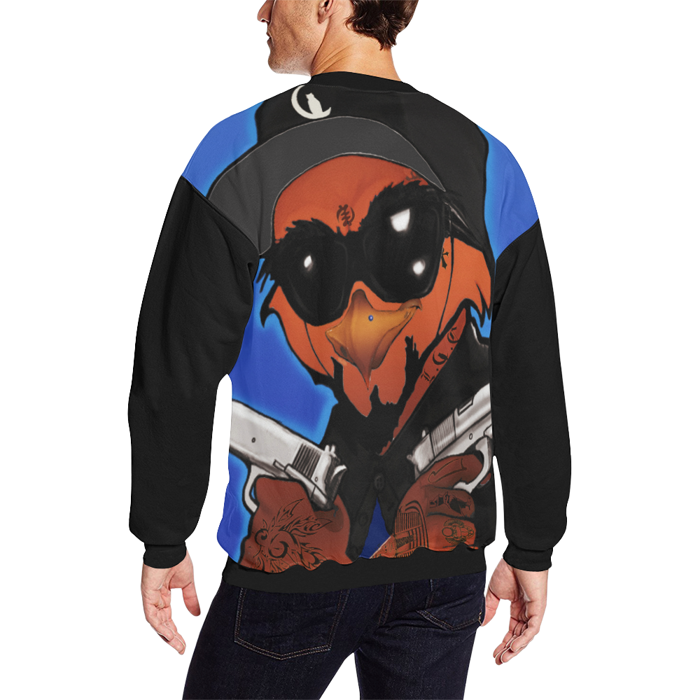 Eazy-LaChouett Men's Oversized Fleece Crew Sweatshirt (Model H18)