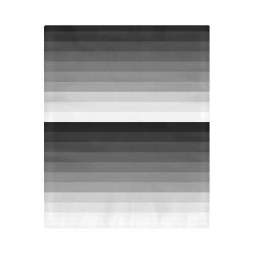 White, black, gray multicolored stripes Duvet Cover 86"x70" ( All-over-print)