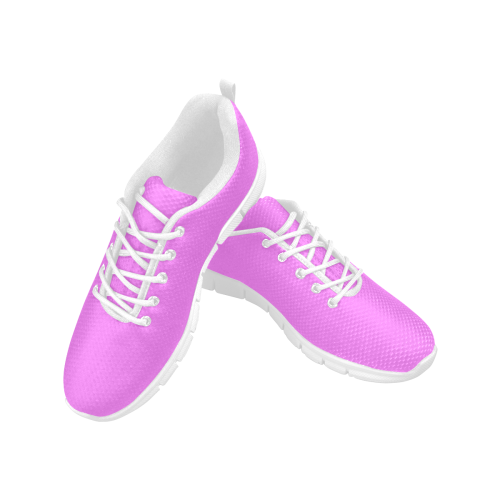 Fuchsia Pink Women's Breathable Running Shoes (Model 055)