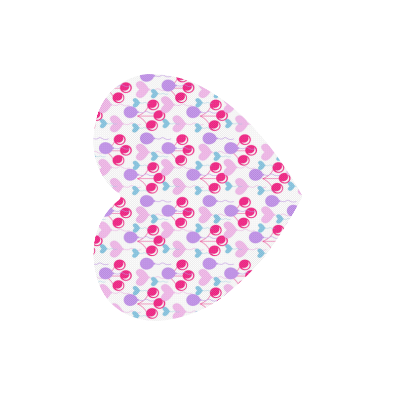 pastel cherries Heart-shaped Mousepad