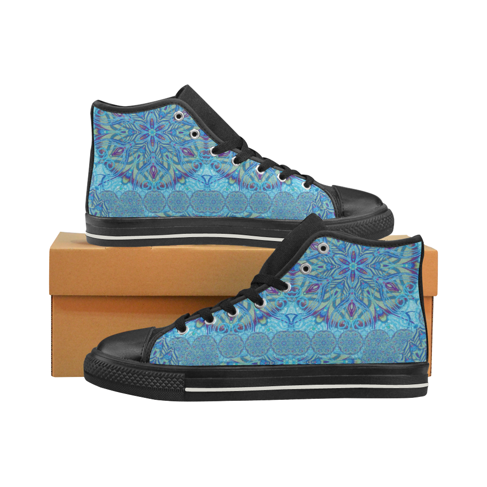 boho3-3 High Top Canvas Shoes for Kid (Model 017)