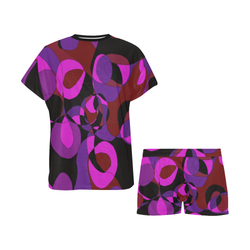 Abstract #18 Women's Short Pajama Set