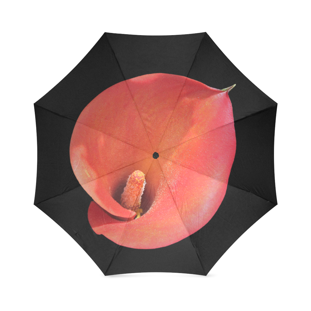 Orange Calla Lily Foldable Umbrella (Model U01)
