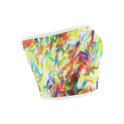 Colorful brush strokes Bandeau Top