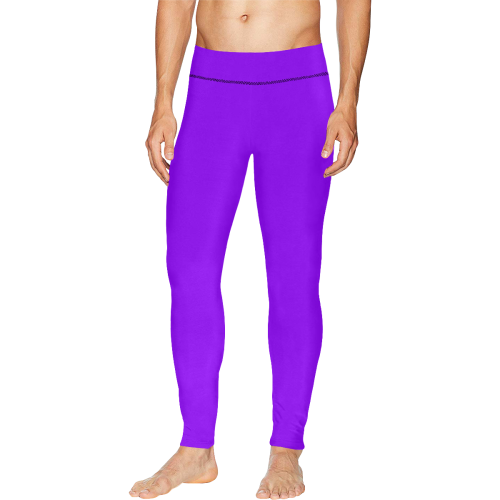 color electric violet Men's All Over Print Leggings (Model L38)