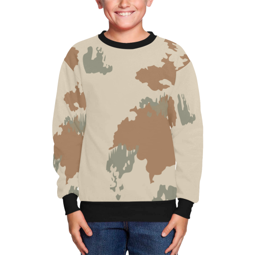 Gulf War desert camouflage style Kids' All Over Print Sweatshirt (Model H37)