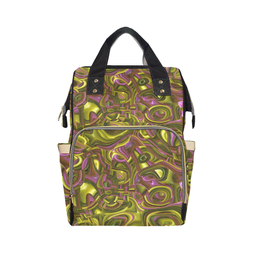 Abstract Art Deco 12 by JamColors Multi-Function Diaper Backpack/Diaper Bag (Model 1688)