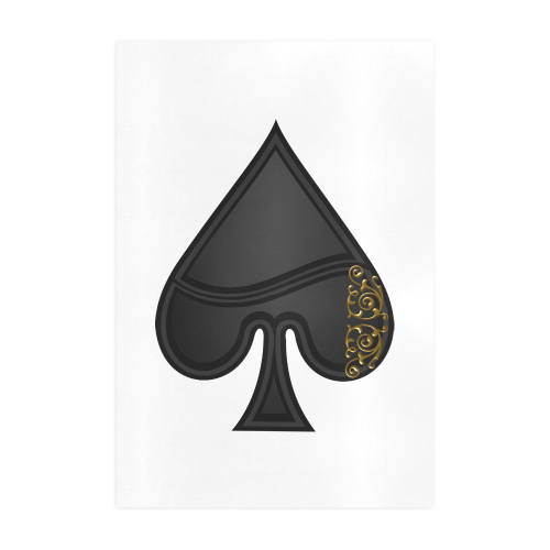 Spade  Symbol Las Vegas Playing Card Shape Art Print 19‘’x28‘’