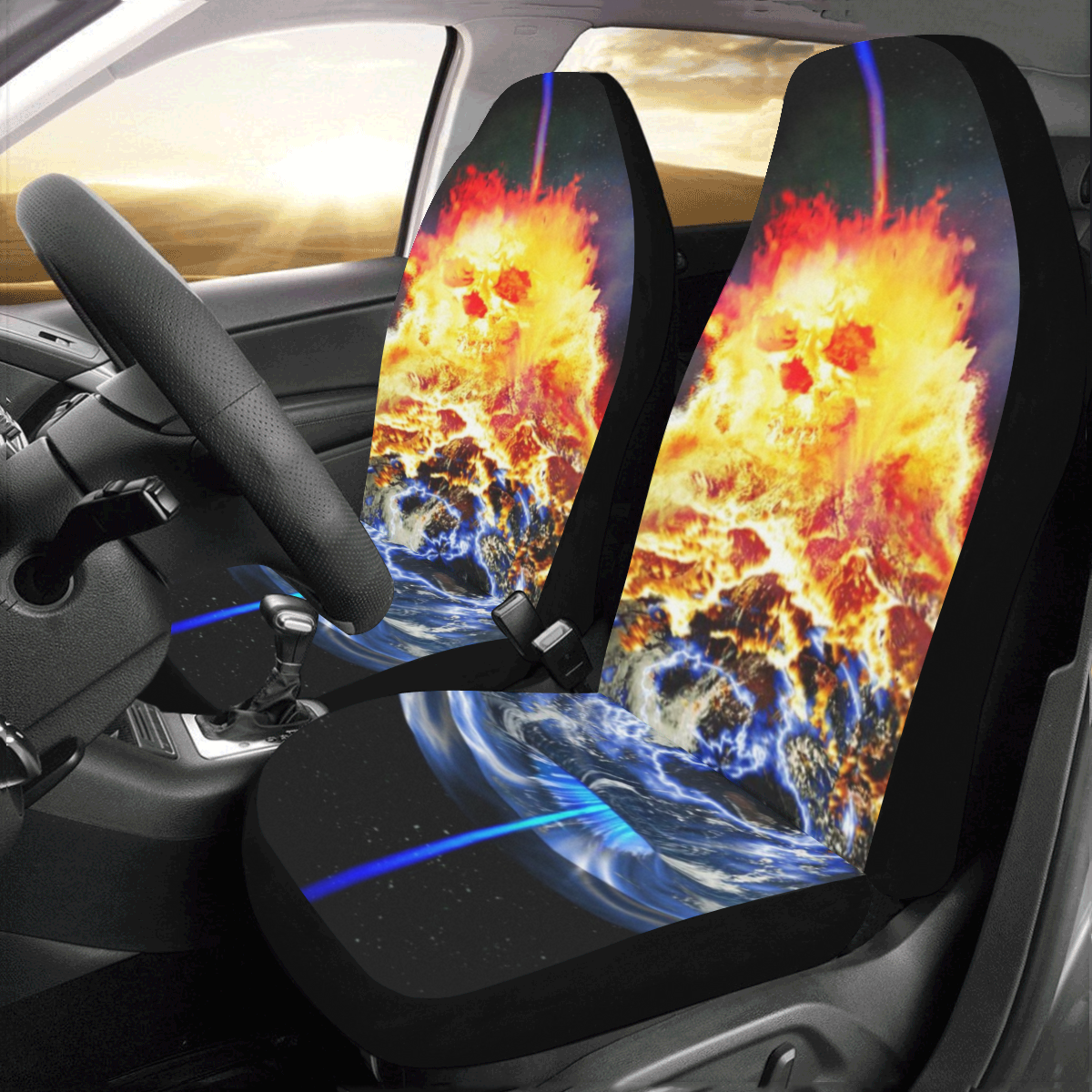 Lake of Fire Car Seat Covers (Set of 2)