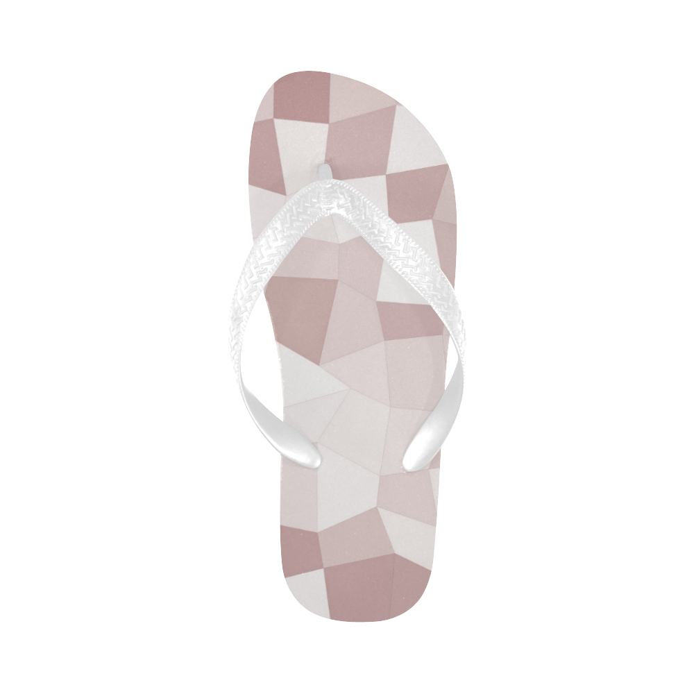 Mauve Beige Mosaic Flip Flops for Men/Women (Model 040)