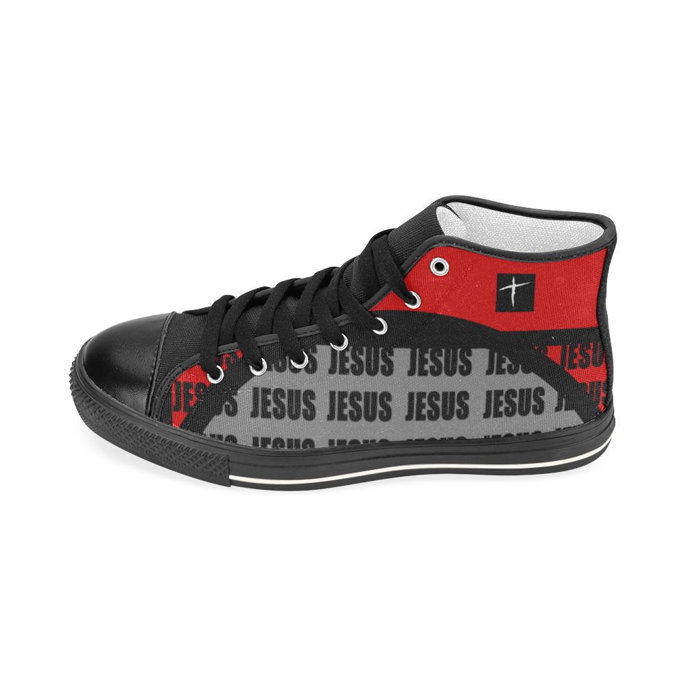 Jesus Men's Red High-Top's Men’s Classic High Top Canvas Shoes (Model 017)