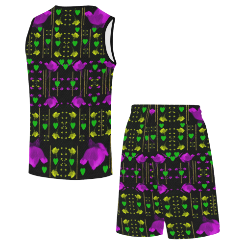 pure roses in the rose garden of love All Over Print Basketball Uniform