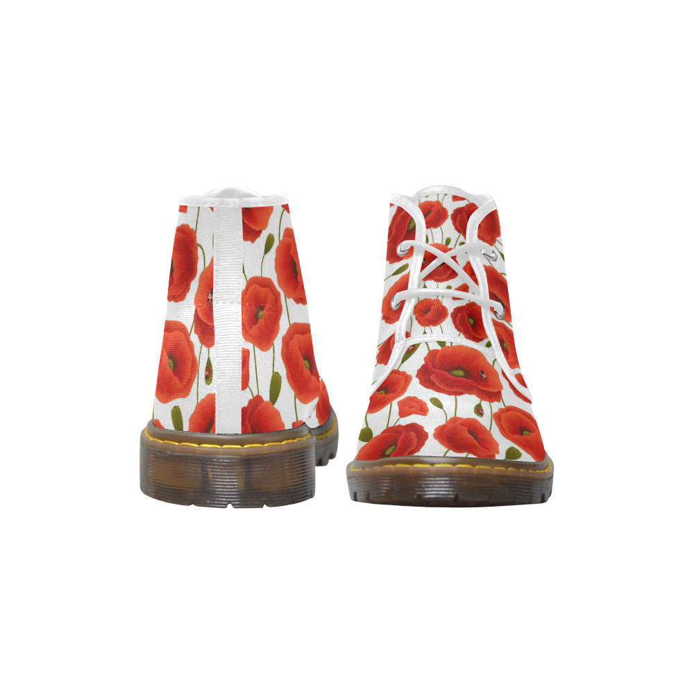 Poppy Pattern Men's Canvas Chukka Boots (Model 2402-1)