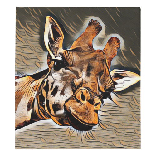 ArtAnimal Giraffe by JamColors Quilt 70"x80"
