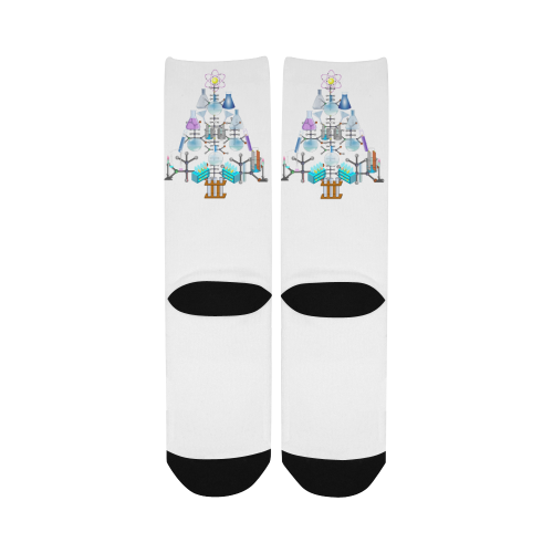 Oh Chemist Tree, Oh Chemistry, Science Christmas Custom Socks for Women