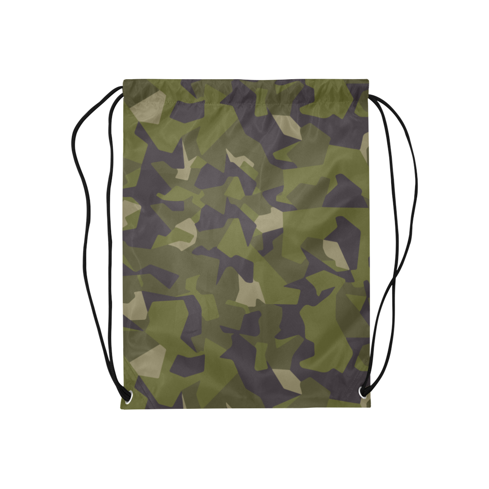 Swedish M90 woodland camouflage Medium Drawstring Bag Model 1604 (Twin Sides) 13.8"(W) * 18.1"(H)