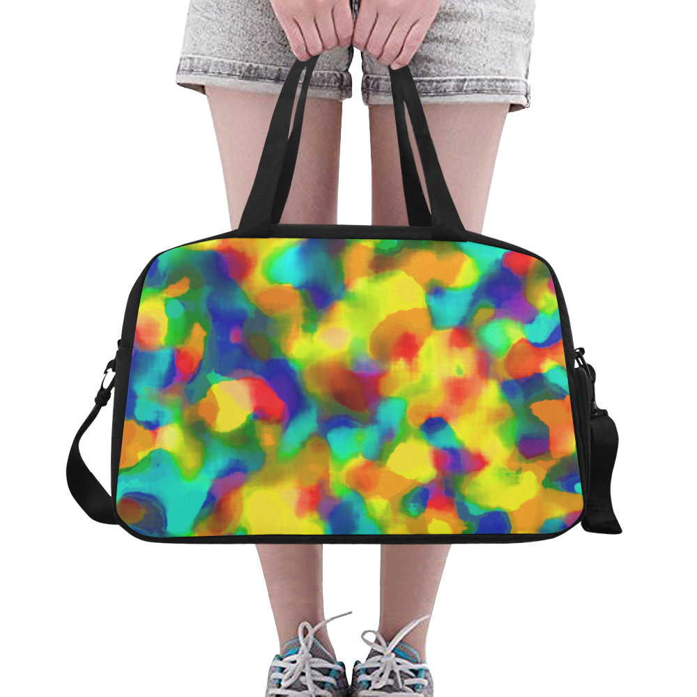 Colorful watercolors texture Fitness Handbag (Model 1671)