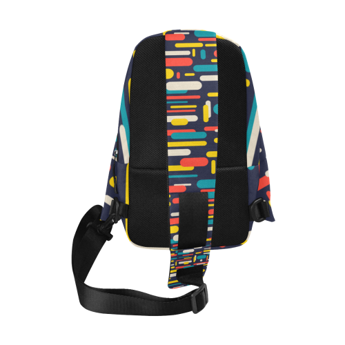 Colorful Rectangles Chest Bag (Model 1678)