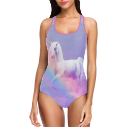 Unicorn and Rainbow Vest One Piece Swimsuit (Model S04)