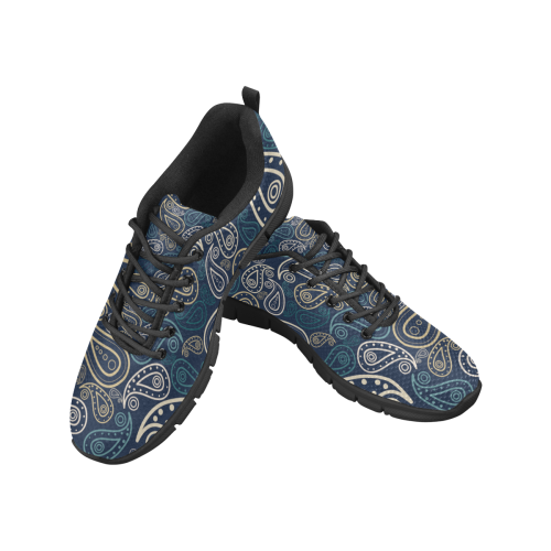paisley illustration Men's Breathable Running Shoes (Model 055)