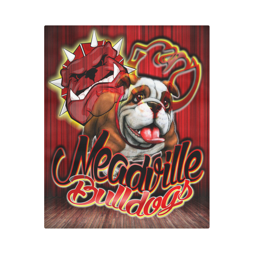 Meadville Bulldogs - Curtain Duvet Cover 86"x70" ( All-over-print)