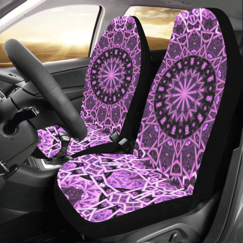 Pink and Black Mandala Car Seat Covers (Set of 2)
