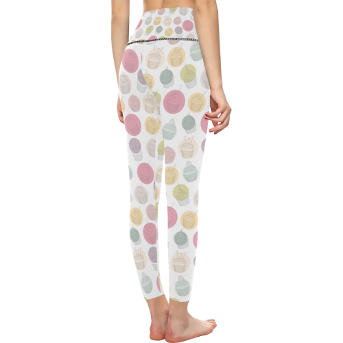 Colorful Cupcakes Women's All Over Print High-Waisted Leggings (Model L36)
