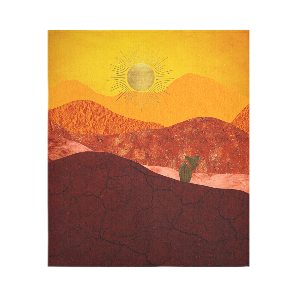 In The Desert Cotton Linen Wall Tapestry 51"x 60"