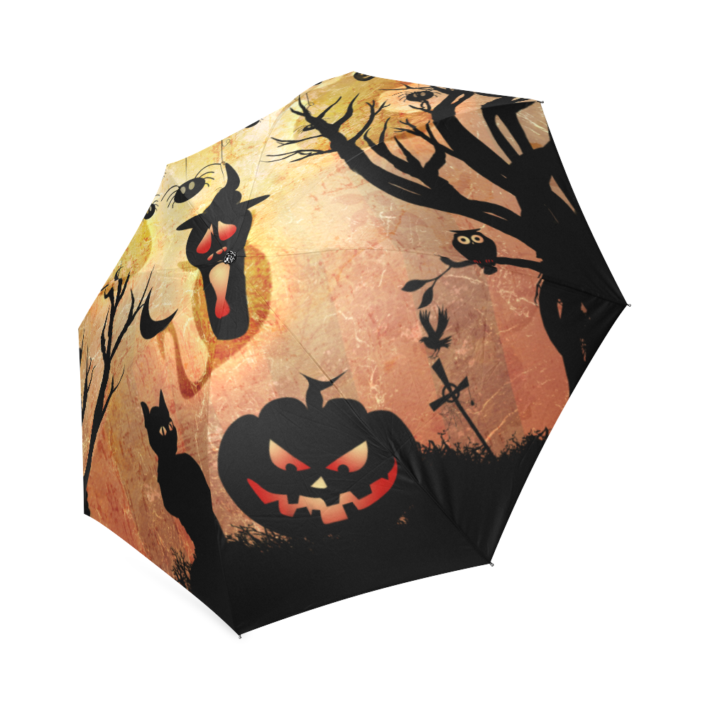 Funny halloween design Foldable Umbrella (Model U01)