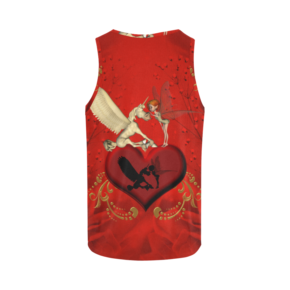 Cute fairy with pegasus All Over Print Tank Top for Men (Model T43)