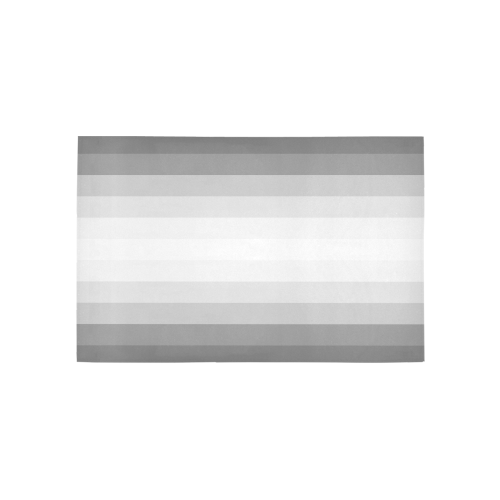 Grey, black, white multicolored stripes Area Rug 5'x3'3''